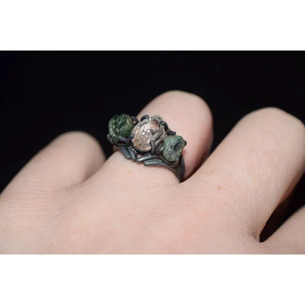 Rough Emerald Ring Size 5 6 7 8 9 10 11 12